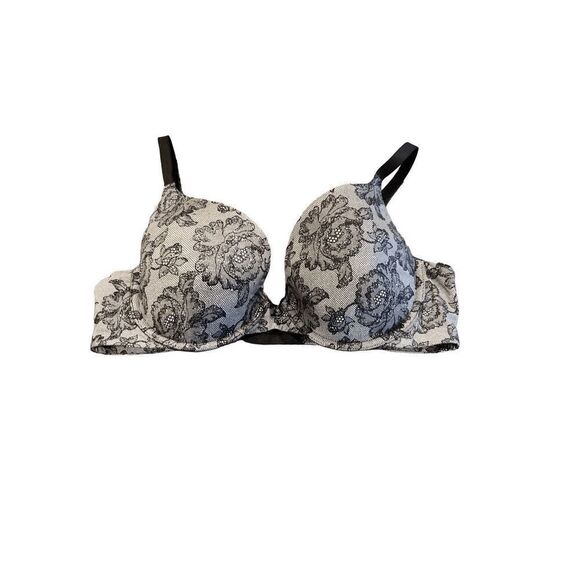 Victoria’s Secret Black roses with shines bra size 36c - Picture 1 of 5
